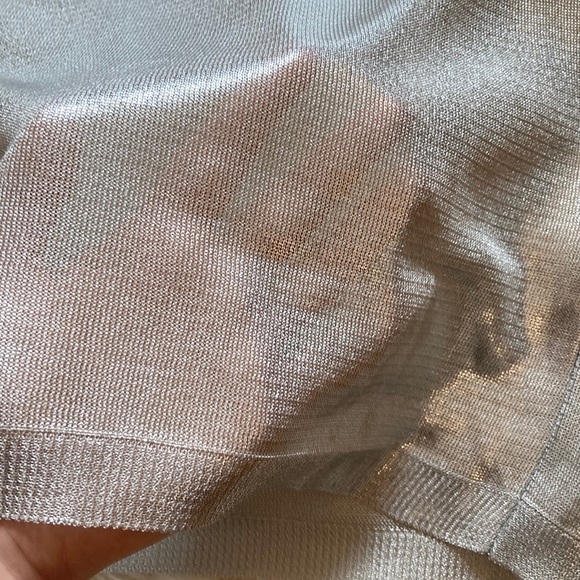 Zara Sheer Silver Foil Tank - Picture 5 of 10